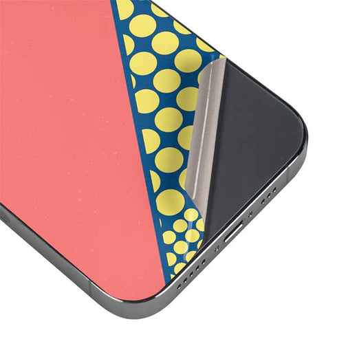 Coral Diagonal Split iPhone 14 Pro Skin